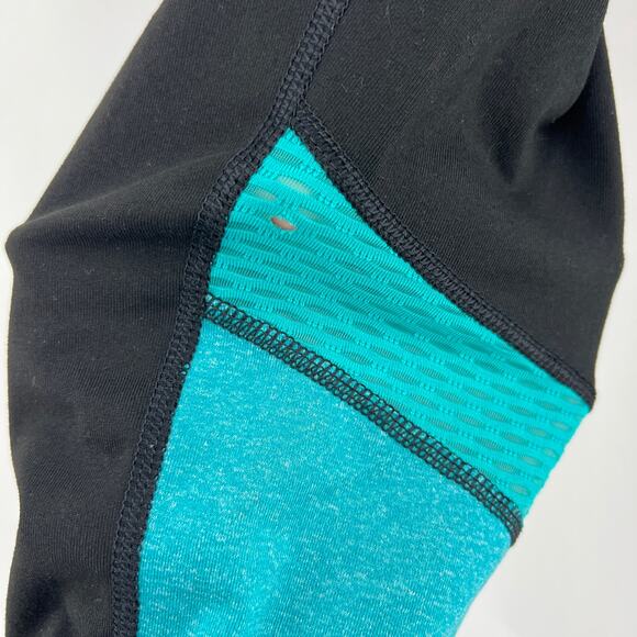 Danskin Now SMALL Black Blue Capri Workout Exercise Yoga Pants - Picture 5 of 6